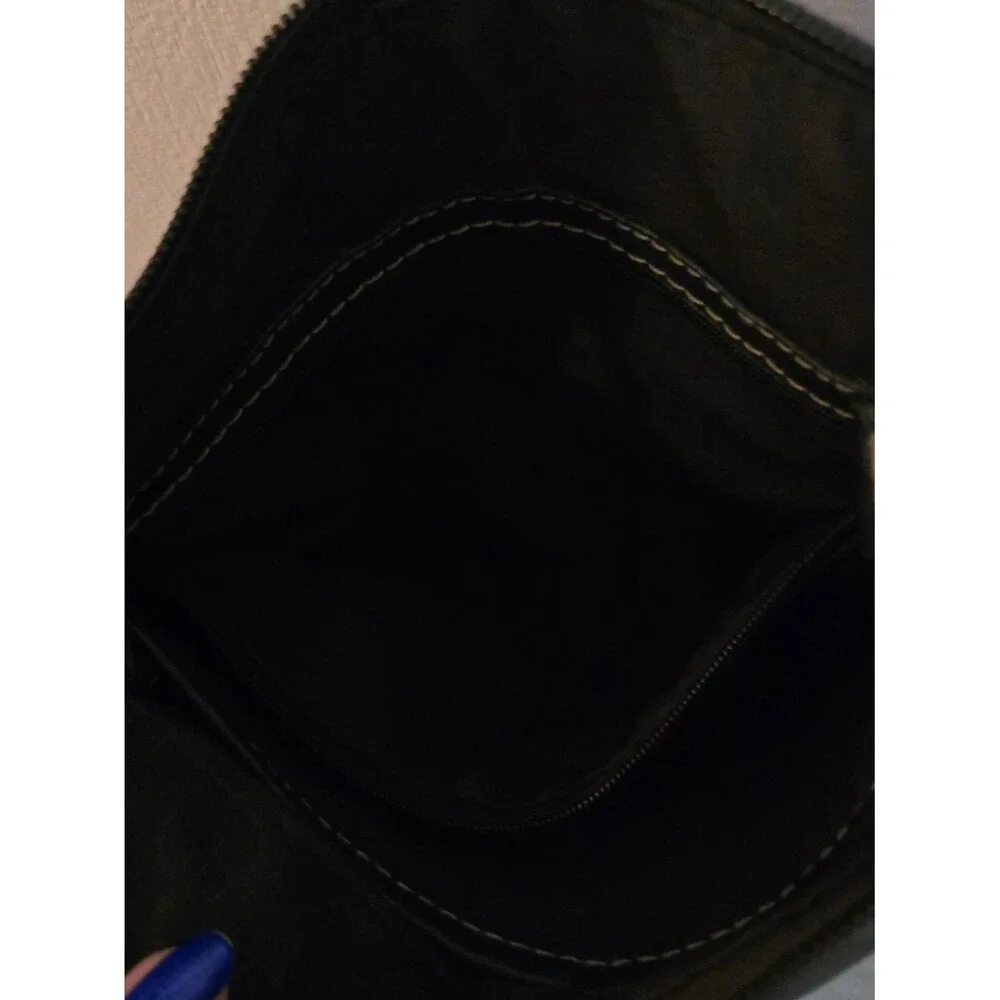 Rosetti Black Crossbody Multipocket Vegan Leather Bag with Contrast Stitching